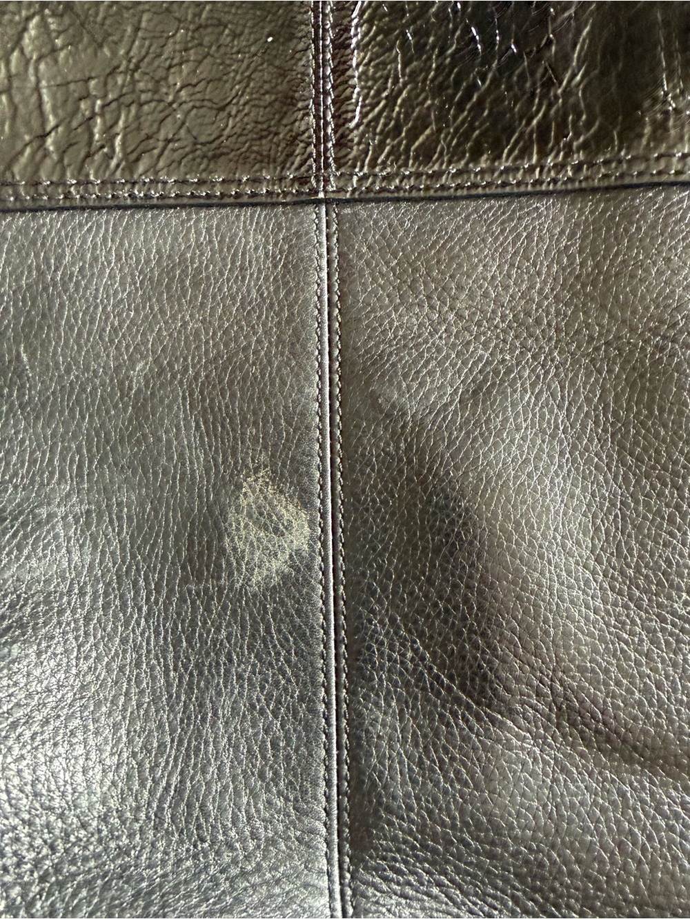 Coach Black Leather Tote with Embossed Signature Circle - Picture 10 of 11